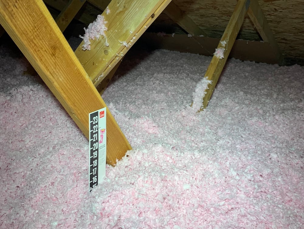 Insulation in attic. 